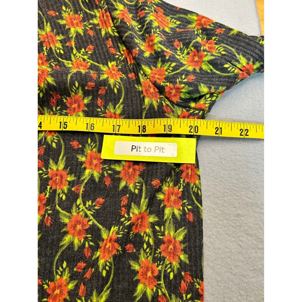 LuLaRoe Sarah Cardigan Black Small Floral Long Sleeve Open Front Pockets Ribbed - Picture 10 of 10